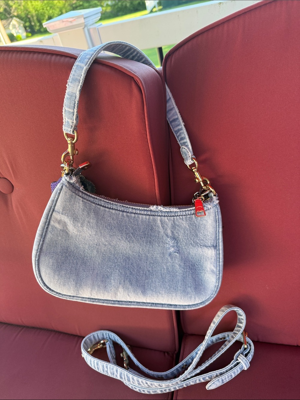 NEW. NEVER WORN. Coach Denim Teri shoulder bag with Charms - Picture 2 of 3
